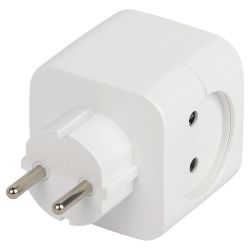 Разветвитель электрический ЭРА SP-2-USB-W на 2 розетки + 2xUSB 2400mA, без заземл 10А (белый) | Тройники