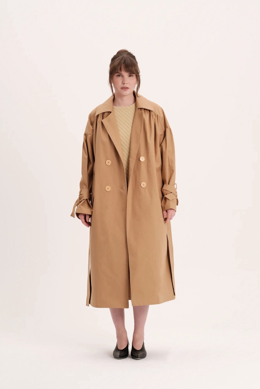 Классический бежевый тренч