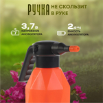 Опрыскиватель садовый аккум, Patriot, 2 л, Li-ion, 2 А.ч, 3.7 В, пластик, PT-2000Li, 755302605