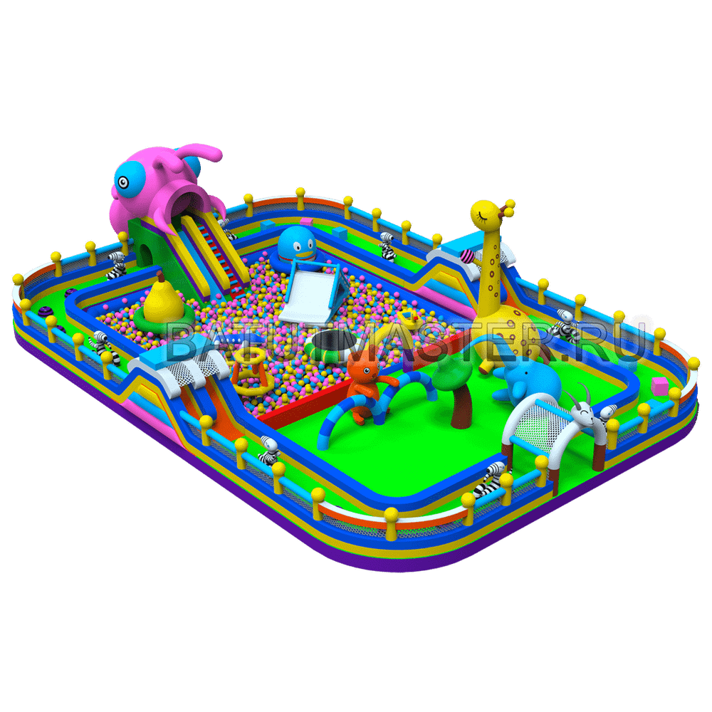 Надувной парк "Друзья - зверюшки"