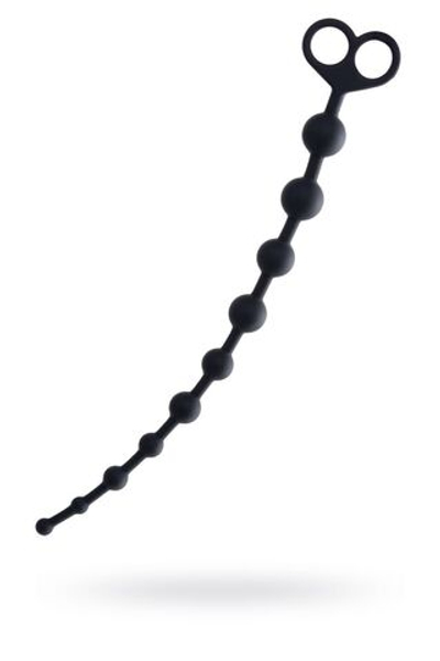Черные анальные бусы Cephei - 33,5 см. (Цвет: черный)