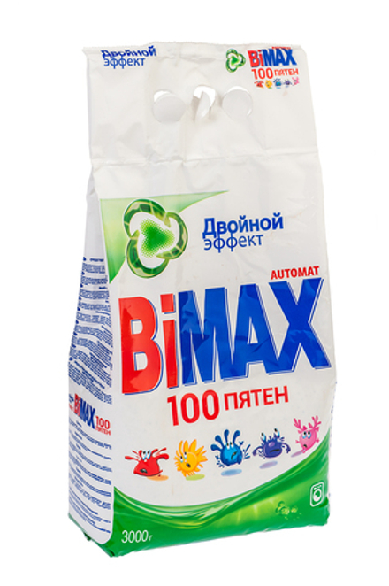 Стиральный порошок БиМакс ассорти автомат универсальный 3кг 100 пятен пакет Нэфис Косметикс