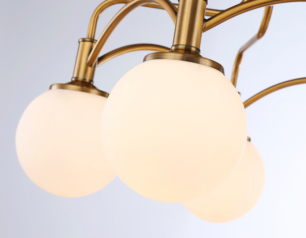 TR3212/5 GD/FR золото/белый матовый  E27*5 max 40W D560*302