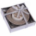 Свеча новогодняя «Снежинка» 10,5*10,5*3 см, шампань