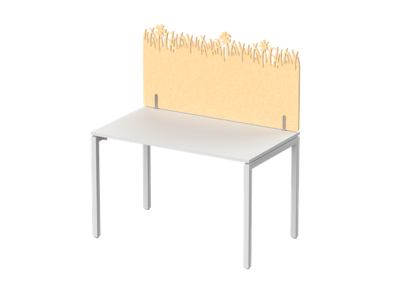 Экран фронтальный / боковой, с декором &quot;Зеленая поляна&quot;, без фурнитуры 100х1,2х60