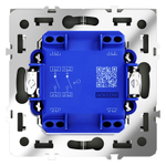 Выключатель встраиваемый VOLTUM S70 двухклавишный 10А, (графит)