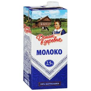 МОЛОКО 2.5% 950МЛ ДОМИК В ДЕРЕВНЕ