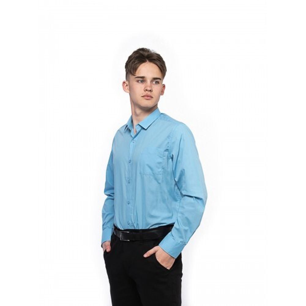 Подростковая рубашка голубого цвета Regular Fit IMPERATOR
