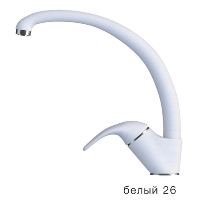 Смеситель ВЫСОКИЙ КРАН ЭКО белый №26