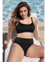 купальник раздельный бандо с чашечками и высокой талией