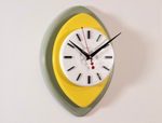 Настенные часы Солнечный Авокадо / Avocado Glow – стиль Mid-Century, 33×25 см