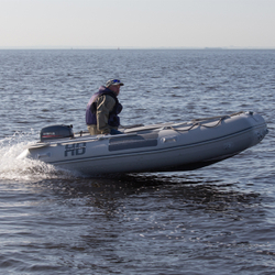 Надувная ПВХ-лодка BADGER Heavy Duty 390 AL, Серый