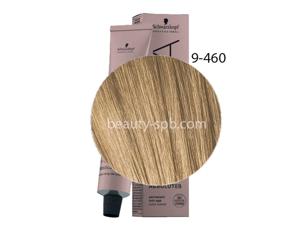 Schwarzkopf Professional краска для волос Игора Absolutes тон 9-460 Блондин бежевый шоколадный натуральный 60мл
