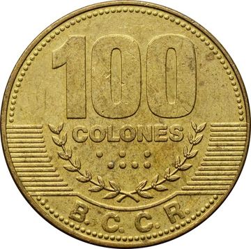 100 колонов 2014 Коста-Рика