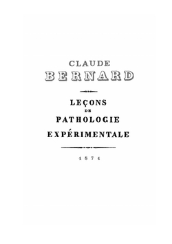 Лекции по экспериментальной патологии. Серия "Классики биологии и медицины" | К. Бернар