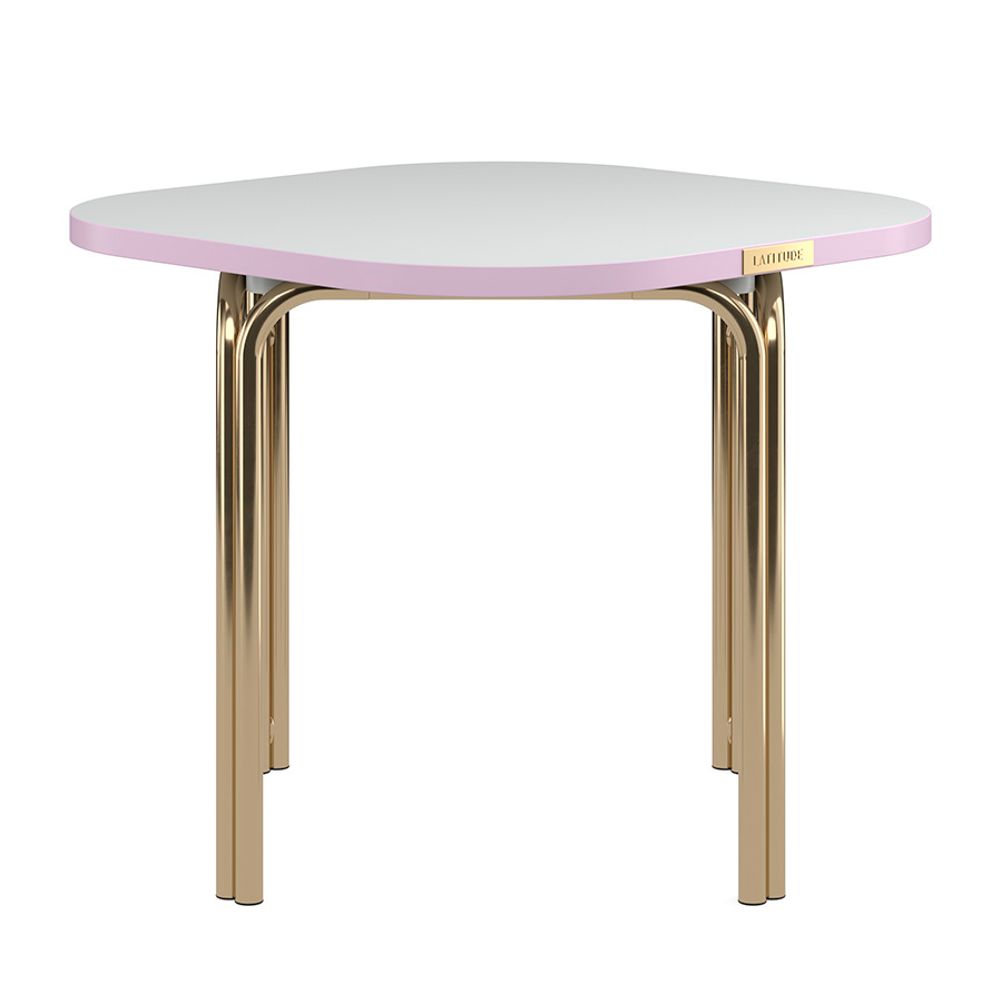 Столик кофейный Ror, 50х50 см, латунь/серый/розовый