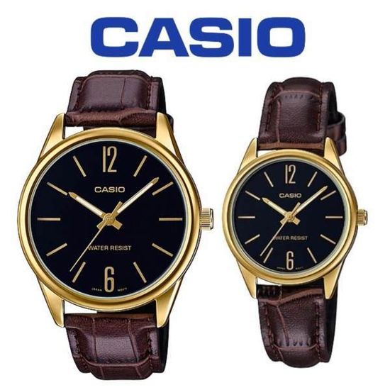 Парные часы Casio Standard: MTP-V005GL-1B и LTP-V005GL-1B