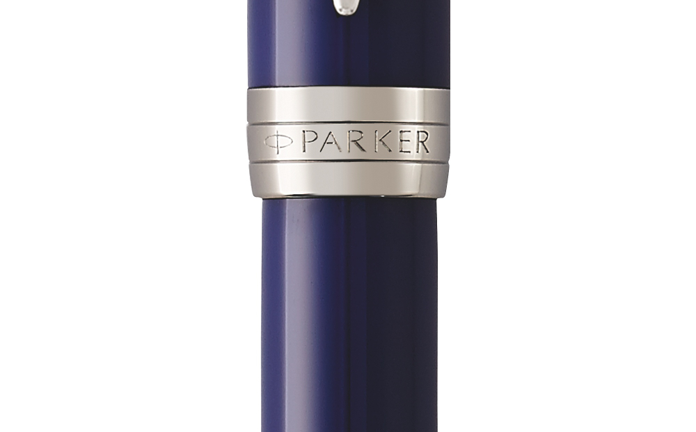 Перьевая ручка Parker Duofold Classic Centennial, Blue and Black CT, перо: F