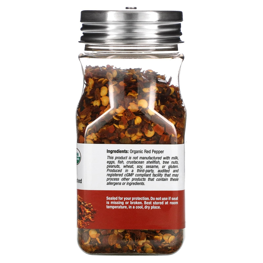 California Gold Nutrition, Foods, органический измельченный красный перец, 43 г (1,55 унции)