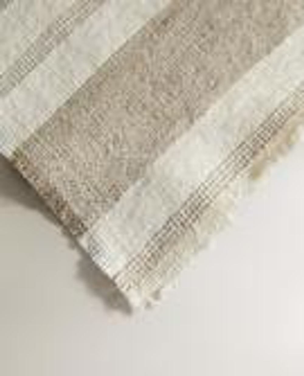 ZARA HOME ПЛОТНЫЕ ЛЬНЯНЫЕ САЛФЕТКИ В ПОЛОСКУ (НАБОР ИЗ 2 ШТ.), ЭКРЮ
