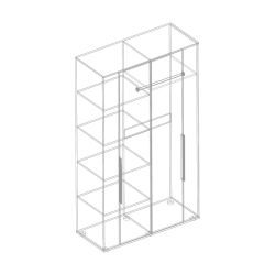 Шкаф 4-ств с зеркалом МС "Лео