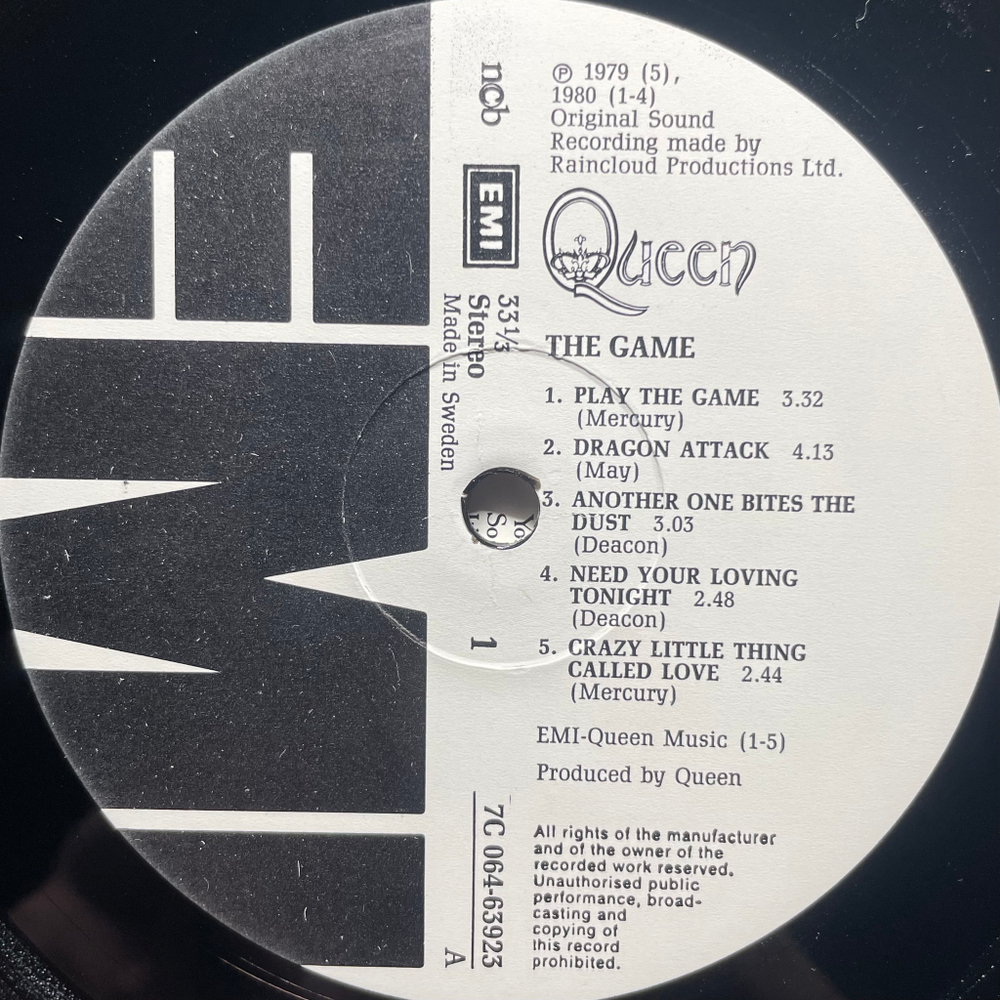 Queen - The Game (Швеция 1980 г.)