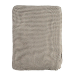 Плед жемчужной вязки серого цвета Essential, 180х220 см