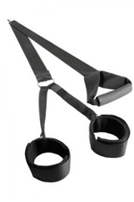 Фиксатор Fantasy Strap с наручниками и креплением для потолка черный