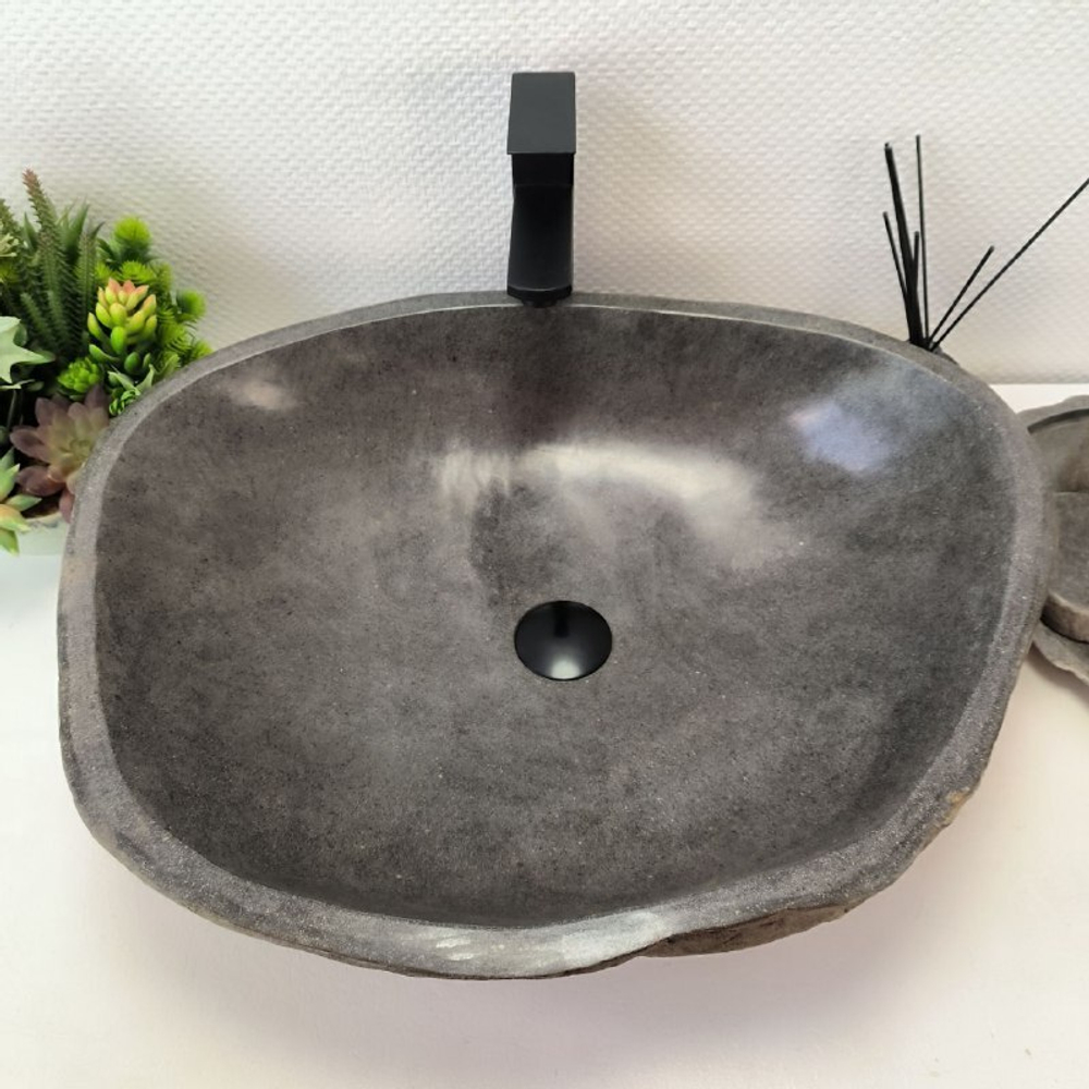 Раковина из речного камня RS-63548 (60*49*16) 0124