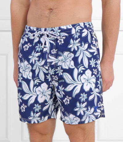 Шорты для плавания SWIMTRUNK MEDIUM IBISCUS AOP Guess Underwear - темно-синий(F3GT18 TEL62)