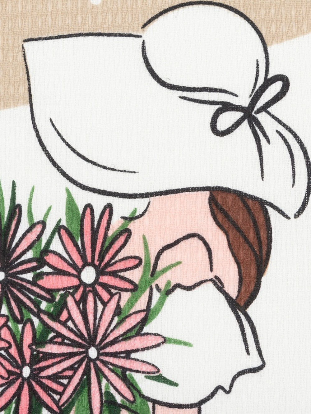 Набор кухонных полотенец Доляна Happiness, 35×60 см -2 шт., 100% хлопок, вафля 160 г/м²