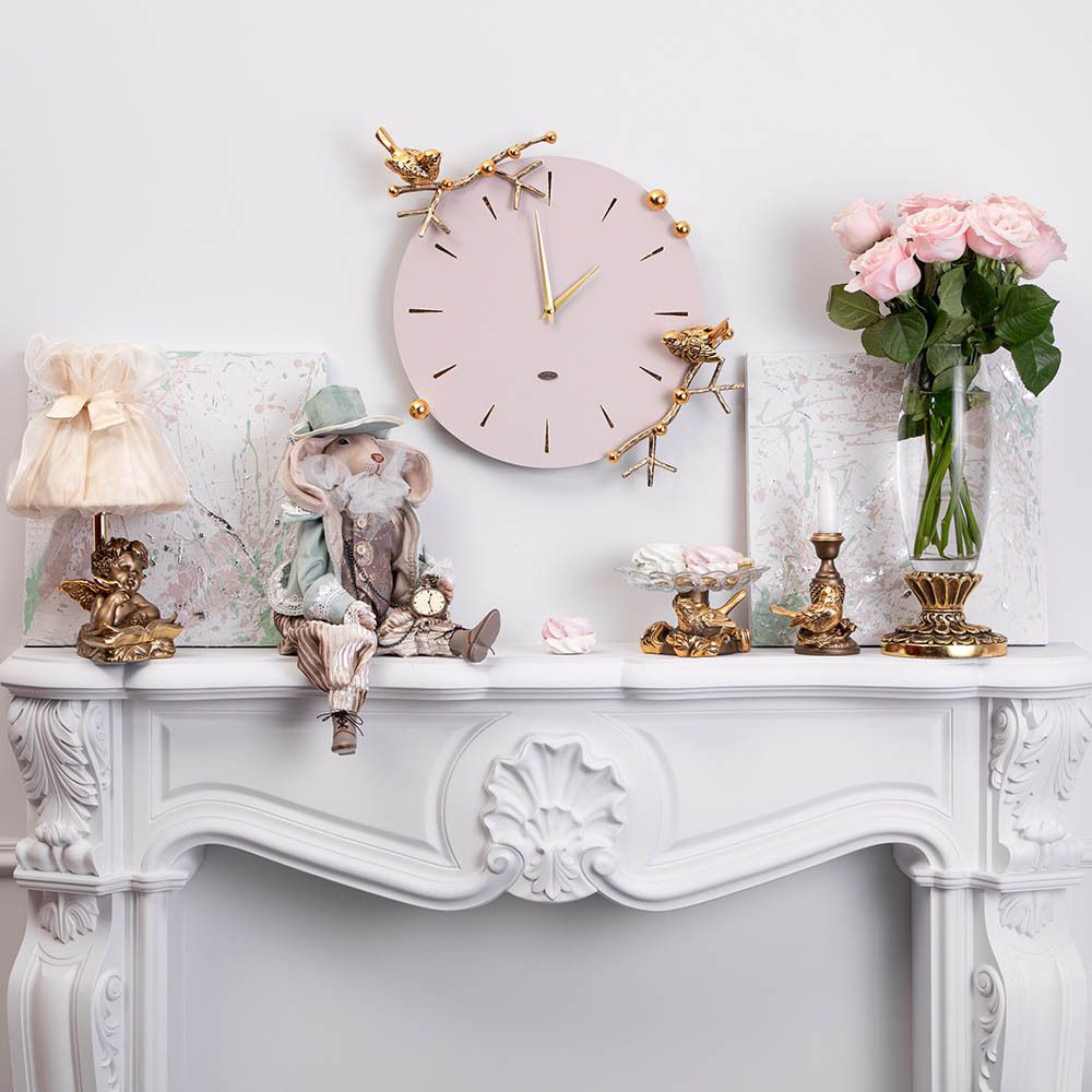 Фруктовница Белла Бронза со стеклянной чашей Лепестки