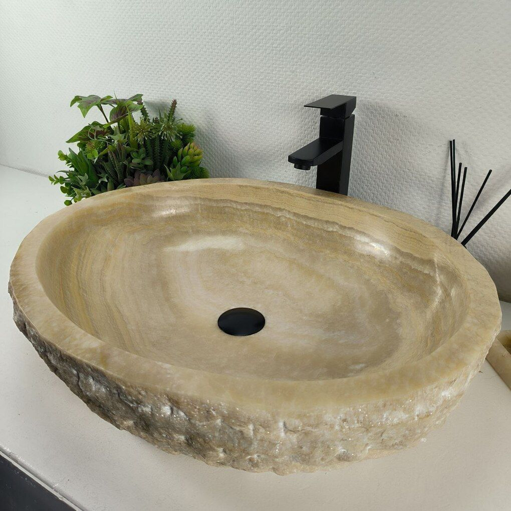Каменная раковина из оникса Erozy Yellow EO-04312 (61*51*15) 0215 из натурального камня