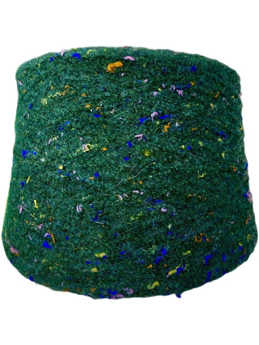 Пряжа букле на бобине 400г (Италия) 77% шерсть мериноса 8% вискоза 15 п/а 100г-450м