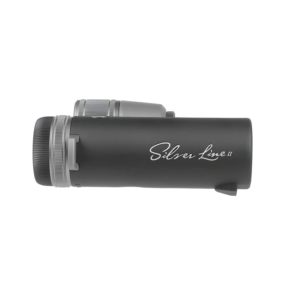 Бинокль Veber Silver Line II 8x25WP боковой вид с логотипом