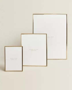 ZARA HOME МЕТАЛЛИЧЕСКАЯ РАМКА ДЛЯ ФОТОГРАФИЙ, ЗОЛОТИСТЫЙ