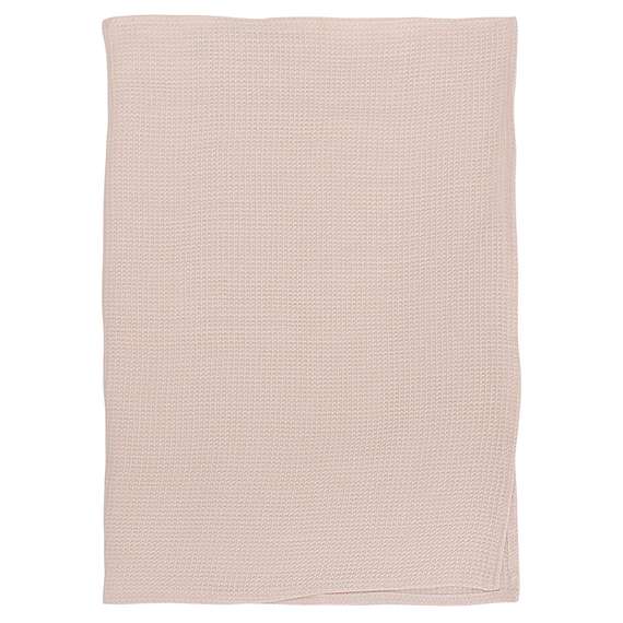 Набор из двух вафельных полотенец изо льна цвета пыльной розы из коллекции essential, 50х70 см