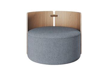 Кресло крутящееся Lagom 800 (серый твид, натуральный дуб)