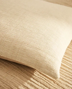 ZARA HOME РЕЛЬЕФНЫЙ ЧЕХОЛ ДЛЯ ДЕКОРАТИВНОЙ ПОДУШКИ, ЭКРЮ