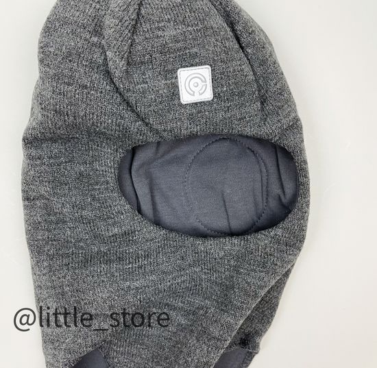 Шапка-шлем зимняя, Темно-серый