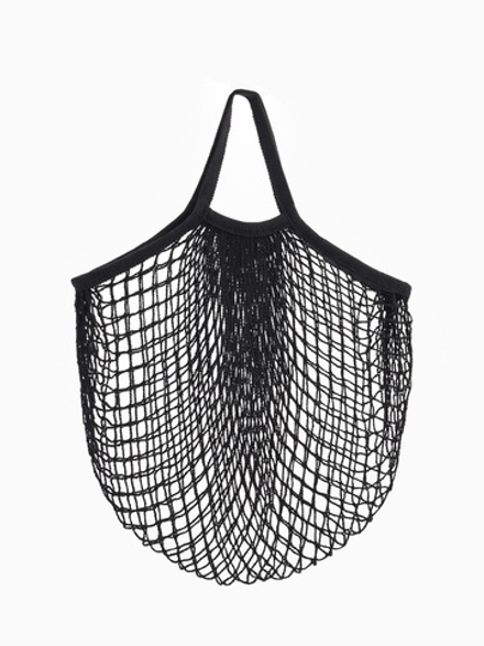 Сумка-авоська плетёная, чёрная