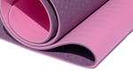 Коврик для йоги OFT 6 мм двуслойный TPE бордово-розовый