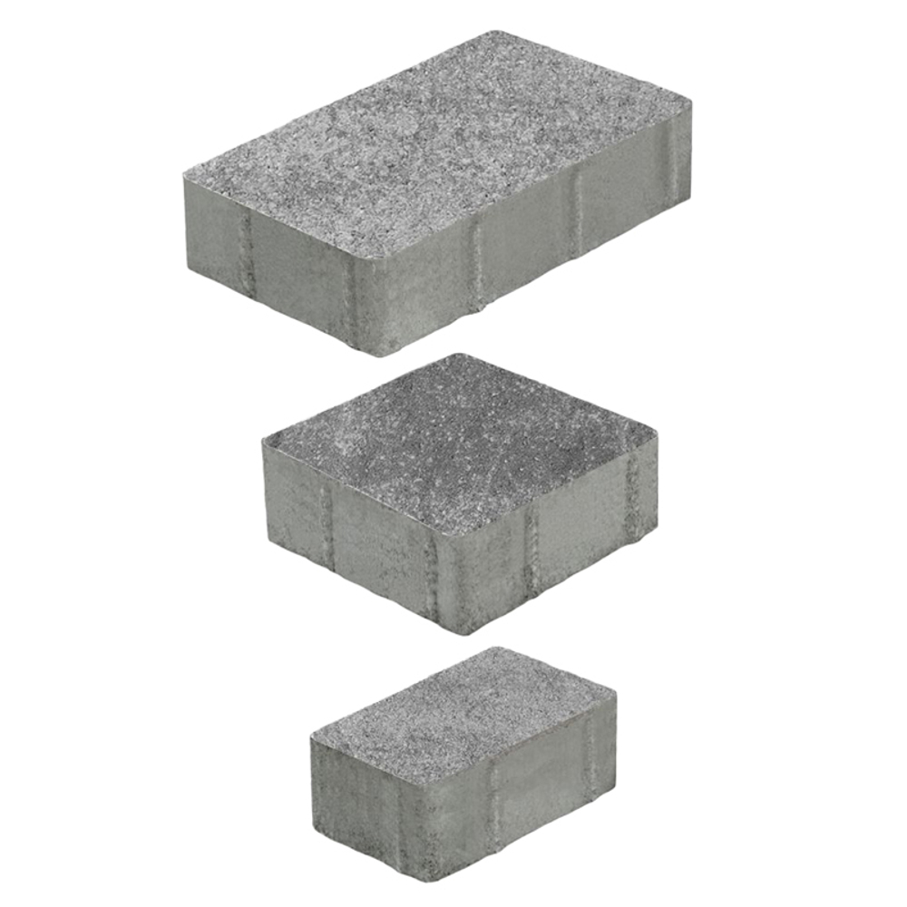 Тротуарная плитка СТАРЫЙ ГОРОД - Искусственный камень Шунгит, комплект из 3 видов плит