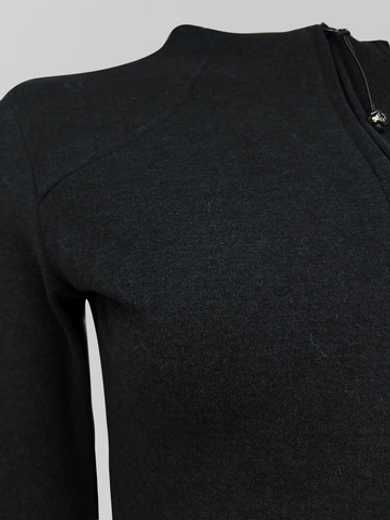 Костюм LJHY 25027 однотонный из лонгслива на молнии и широких штанов