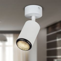 Светильник настенно-потолочный спот ЭРА OL55 WH/BK MR16 GU10 IP20 белый/черный | Накладные светильники