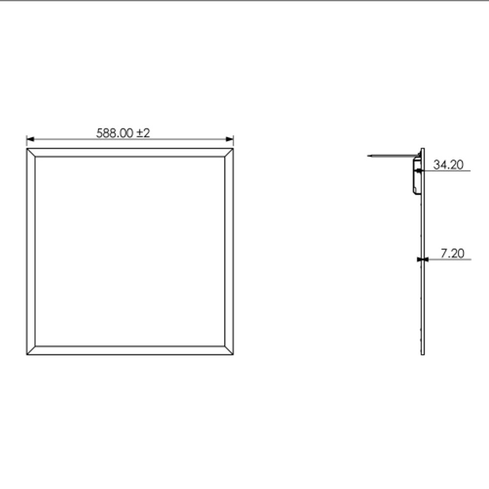 Светодиодная панель ЭРА Грильято SPL-540-W-65K-040 40Вт 6500К 588x588x8 белая без драйвера с ушками ультратонкая | Панели с внешним драйвером