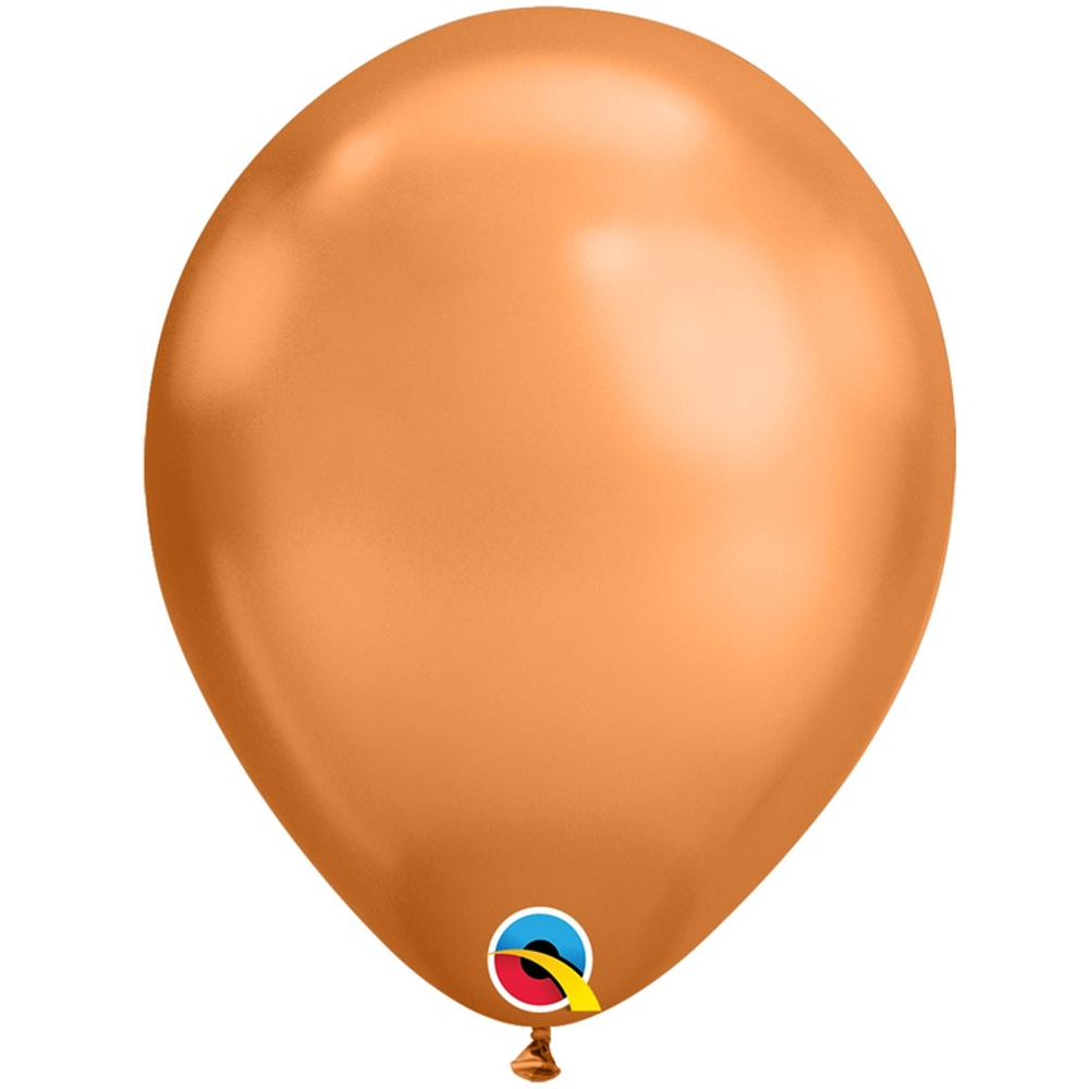 Шар латексный Хром 28 см (Золотой)