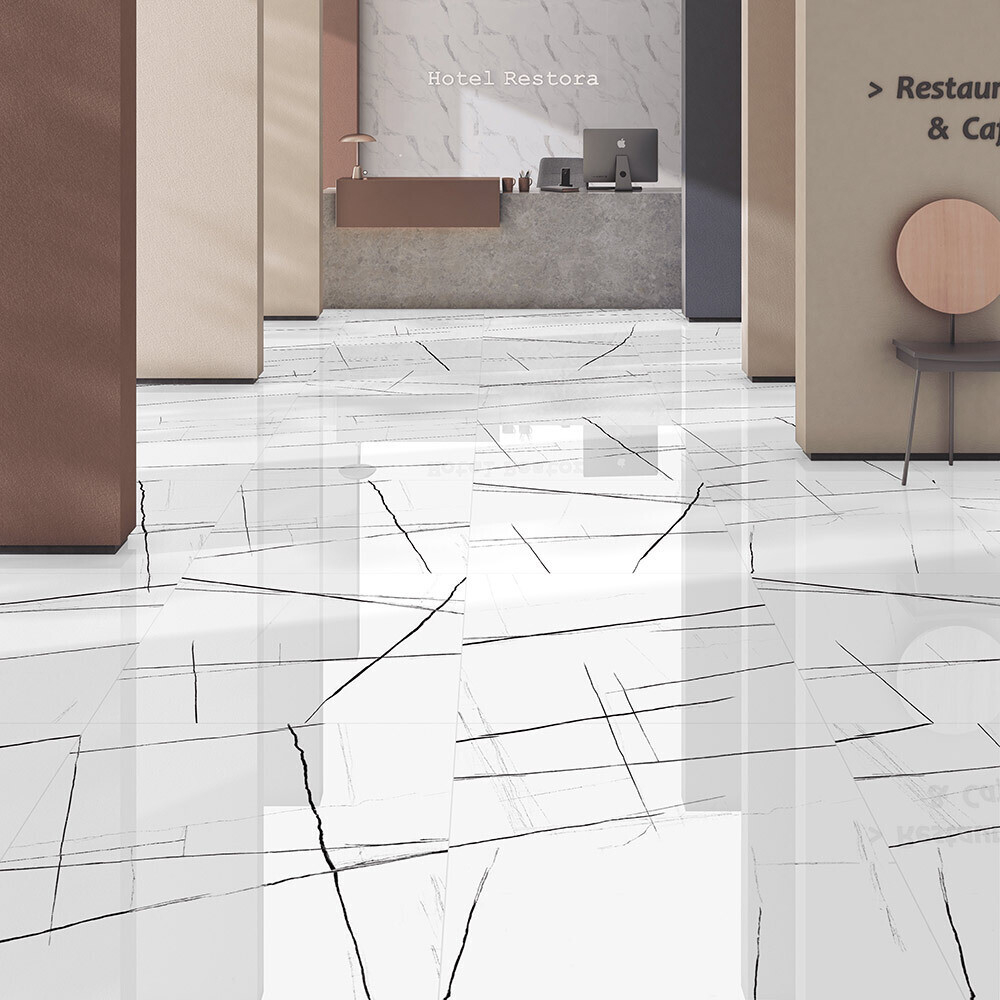 Керамогранит Lavelly Marble Accent белый матовый 800х800х8,5 мм (3 шт.=1,92 кв.м)