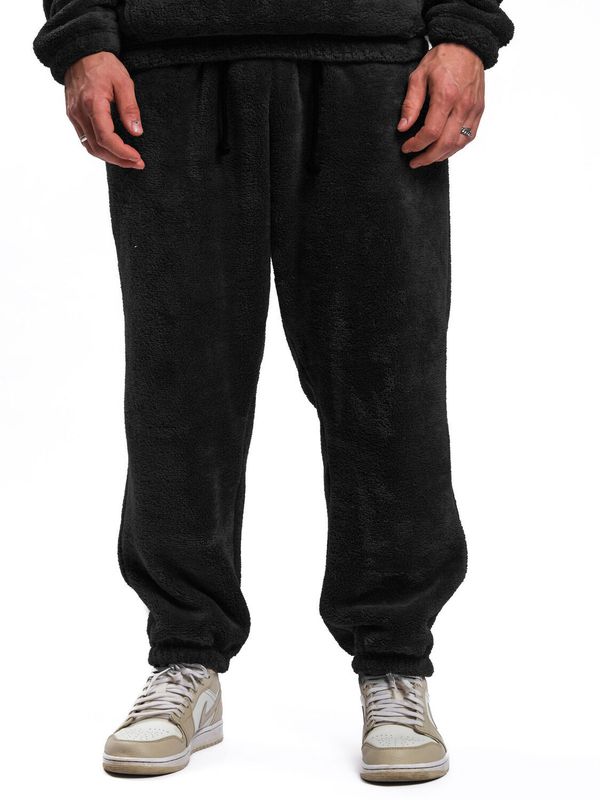 Брюки плюшевые черные - фото 2