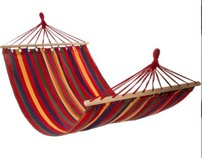 Гамак Полоска тканевый с перекладиной 2000х1300мм (цвета в ассортименте, полоска) до 100 кг